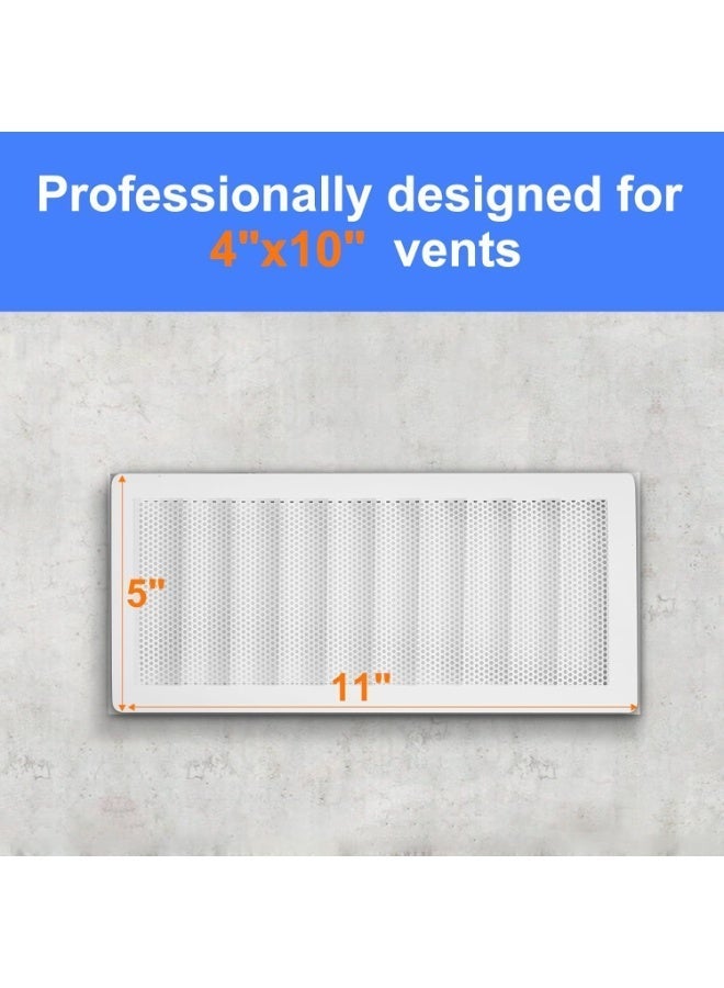 غطاء التهوية المغناطيسية القوية الإضافية ، ترقية غطاء شاشة التهوية الهوائية لفتح قناة التهوية 4 "x10" ، غطاء شاشة التهوية AC للتسجيل للطابق المنزلي سقف الجدار الصيد الحطام الحشرة الشعرية - Image 2